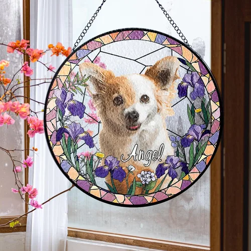 Miniatura 24 de LOVELYPOD Atrapasoles - Regalos conmemorativos de perro para amantes de los perros, una decoración de perro negro en la luna, colgantes de ventana