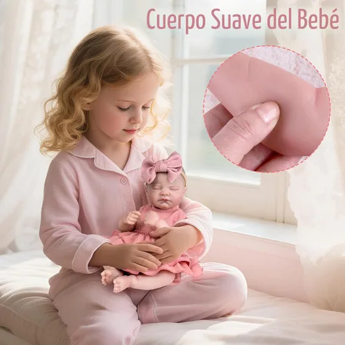 Miniatura 5 de UOFTKIZ Muñecas realistas de bebé Reborn – Muñeca de bebé real de 20 pulgadas, recién nacida realista con cuerpo de tela y accesorios