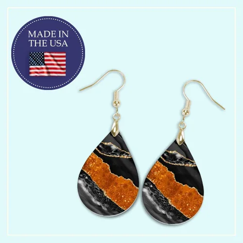 Miniatura 68 de Dangle Earrings for Women Colorful Dangling Drop Statement Jewelry Printed MDF Wood Teardrop Double Side Print Handmade by The Painted Pug