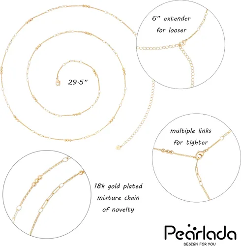 Miniatura 5 de Cadena de cuerpo minimalista para bikini de playa de oro de 18 quilates, cadena de vientre ajustable con dijes, joyería de moda hecha a mano