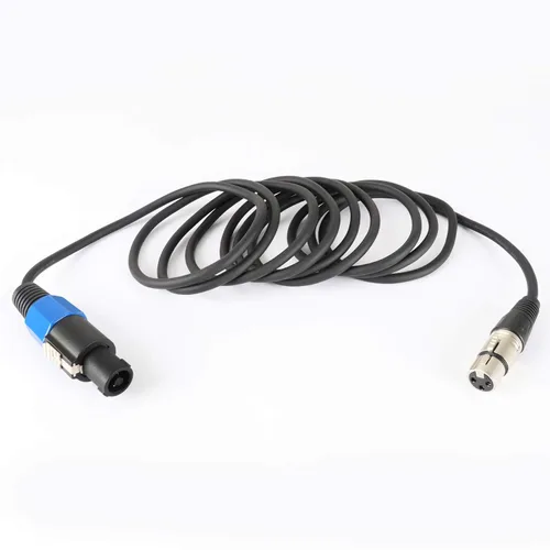 Miniatura 14 de HBU Paquete de 2 cables SpeakOn a XLR de 15 pies – 2 cables de extensión macho a 3 polos XLR hembra – 15 pies de cable de audio para escenario DJ
