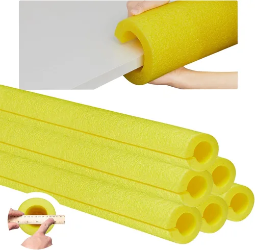 Hanaive 4 fideos de espuma de piscina jumbo a granel de 40 pulgadas x 4.1 pulgadas, tubo de fideos de natación grandes de núcleo hueco para Amarillo