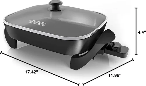 Miniatura 10 de Black & Decker sartén eléctrico, 12" x 15", Negro