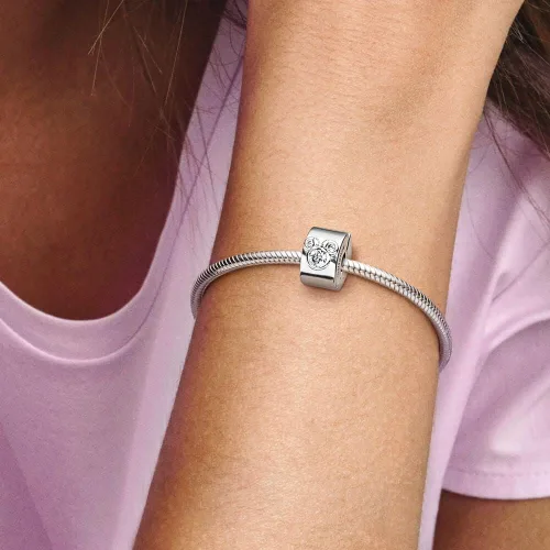 Miniatura 3 de RMMY Mickey S925 - Colgante de plata de ley para pulsera y collar para regalo de cumpleaños para mujeres y niñas, Plata esterlina, Circonita cúbica