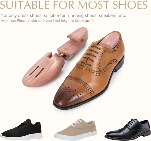 Miniatura 4 de Árboles de cedro para hombre, paquete de valor, árboles de zapatos para hombre con fragancia de cedro, árboles de zapatos de madera para hombres