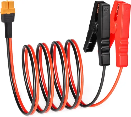 ELFCULB XT60 a clips de cocodrilo, conector hembra XT60 de 12 AWG XT60, cable de desconexión rápida compatible con batería RC, estación de energía