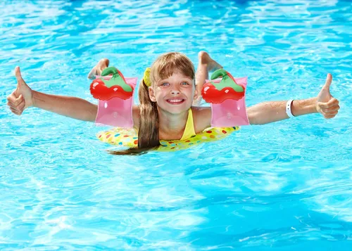 Miniatura 7 de Flotadores de brazo de natación Penta Angel 2 piezas de PVC lindo dibujos animados inflable banda de brazo mangas de flotación tubos inflables