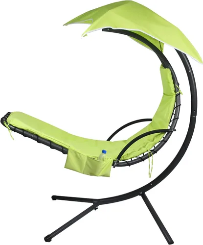 Miniatura 13 de MICTONY Funda de cojín de repuesto para silla de salón colgante para exteriores, tela suave impermeable (cojín no incluido), color azul