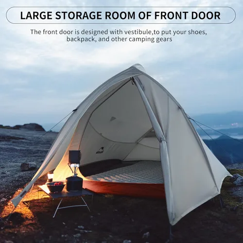 Miniatura 5 de Naturehike Cloud Up - Tienda de campaña para 1 persona, tiendas ligeras para mochileros para un hombre, tienda de campaña ultraligera impermeable