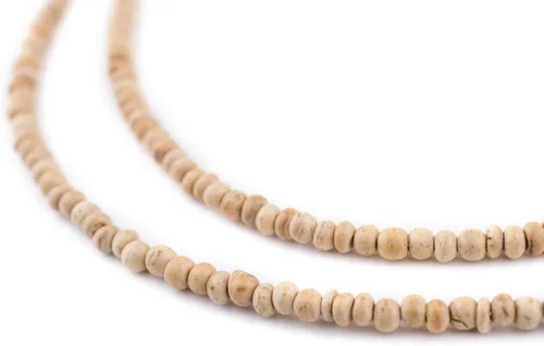 TheBeadChest - Cuentas de concha de coco en crema (0.118-0.157 in)