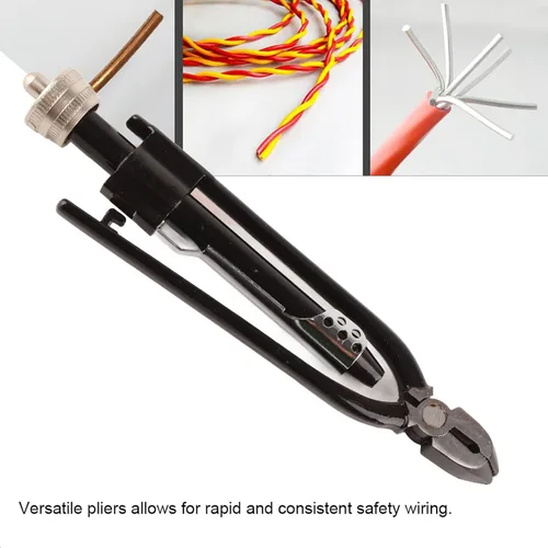 Miniatura 8 de Alicates de seguridad para torsión de alambre, acero de alto carbono de 6 pulgadas con bloqueo de alambre eléctrico con retorno automático