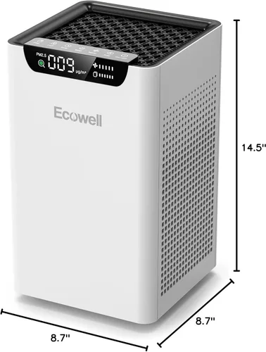 Miniatura 9 de Purificadores de aire para dormitorio del hogar de hasta 1102 pies cuadrados con sensores de calidad del aire, filtro H13 True HEPA, purificador