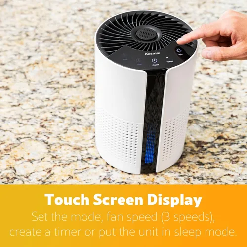 Miniatura 6 de Kenmore PM1010 Purificadores de aire para dormitorio hasta 348 pies cuadrados con filtro HEPA H13 auténtico, traba para niños, modo de sueño