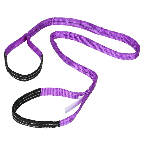 Correas de elevación de 1 pulgada x 4 pies, 2 capas de alta resistencia plana de levantamiento de ojos, correas de nailon para levantamiento de