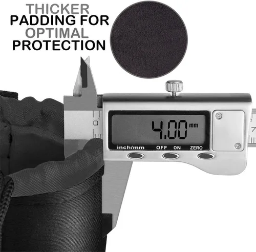 Miniatura 3 de Selens Juego de 4 fundas para lentes con funda protectora gruesa de neopreno para lente de cámara DSLR Sony Nikon Olympus Panasonic – Tamaño: bolsas