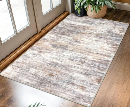 Miniatura 111 de KOZYFLY – Alfombra de pasillo moderna y lavable de diseño abstracto verde, 2 x 5 pies, antideslizante, suave y de pelo corto, ideal para cocina