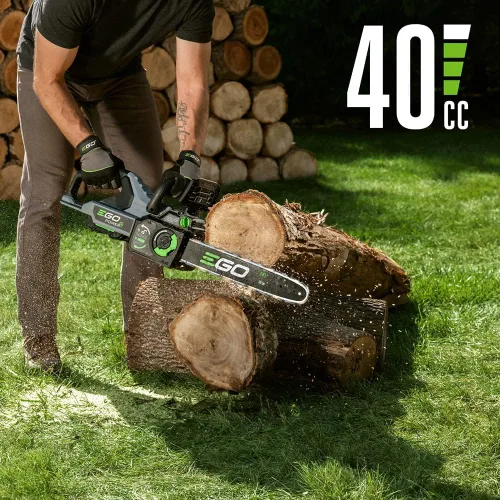 Miniatura 4 de Motosierra EGO POWER+, motosierra de 16” alimentada por batería, eléctrica inalámbrica, incluye batería de 56V 4.0Ah y cargador – CS1613