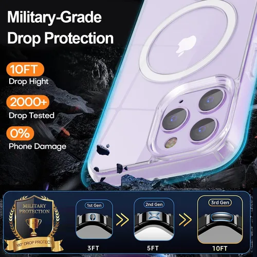 Miniatura 50 de Fuerte magnético para iPhone 11, compatible con Magsafe, [resistente a caídas de 13 pies] Funda trasera translúcida mate con sensación de piel