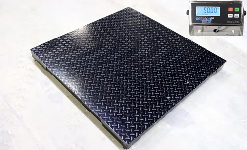 Miniatura 15 de SellEton SL-4x4-10k-NN - Báscula de suelo de 10,000 libras x 1 libra, 48 x 48 pulgadas, precisa, con indicador digital de metal inteligente