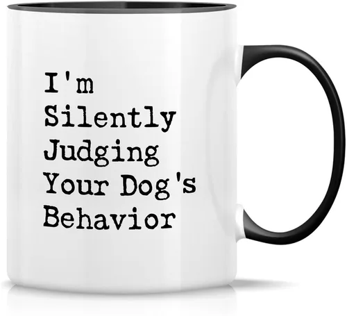 Miniatura 34 de Retreez - Taza divertida con texto en inglés "Funny Cute Golden Retriever Don't Stop Retrievin' Dog Lover", 325 ml, tazas de café de cerámica