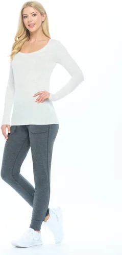 Miniatura 2 de Natural Uniforms Camiseta de manga larga extra ancha con cuello redondo para mujer