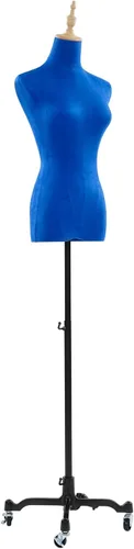 Adjustable Dress Form, Female Sewing Mannequin, Movable Rolling Body Model Base , Detachable Casters Clothing Display Stand Mannequin for Clothing