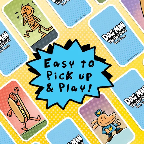 Miniatura 3 de University Games Dog Man Hot Dog - Juego de Cartas en Lata, El Juego de Colección Rápido y Frenético para Niños con Arte de los Libros de Dog Man