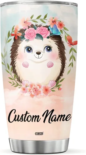 Miniatura 20 de CUBICER Vaso de café personalizado con diseño de oso y tapa aislada, regalos de Navidad para niños, mujeres y adultos, tazas de acero inoxidable