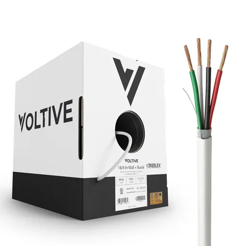 Miniatura 15 de Voltive Cable de altavoz 10/2, CL3 en pared y entierro directo, negro, 100 pies - 10 AWG, 2 conductores, cobre trenzado sin oxígeno, listado UL