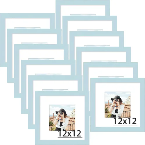 Miniatura 140 de Picrit - Juego de 12 portarretratos de 4 x 6 pulgadas, para fotos de 3.5 x 5 con paspartú o 4 x 6 pulgadas sin paspartú, marcos para colgar