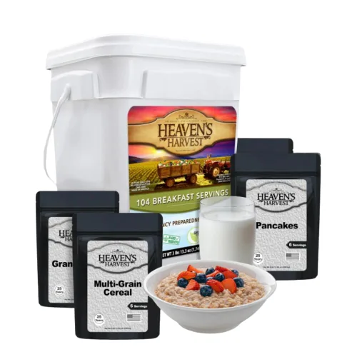Miniatura 10 de Heaven’s Harvest Kit de Alimentos Familiares de 25 Años — Suministro de Alimentos de Emergencia. Kit de Alimentos de Supervivencia Liofilizados +