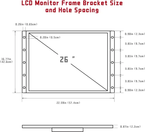 Miniatura 3 de UNICO Monitor de la arcada de 26 pulgadas, monitor del juego del LCD del ratio 4:3 para la máquina de la arcada de HDMI/VGA/CGA/EGA