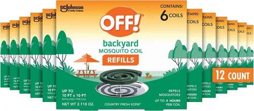Miniatura 19 de OFF! Repuestos de bobina repelente de mosquitos para patio trasero, perfecto para patios al aire libre, aroma fresco, 6