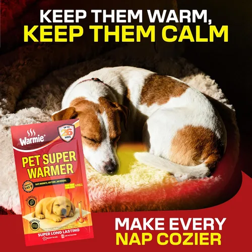 Miniatura 6 de Warmie Súper calentador para perros y gatos Paquetes de calor para mascotas activadas por aire Más grande y ancho para calidez en la cama