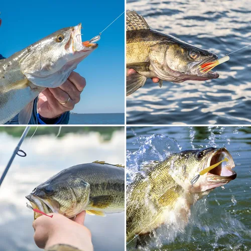 Miniatura 7 de Ganchos de cabeza de plantilla de pesca, 12/24 piezas de ganchos de cabeza de tubo para pesca de lubina, sin pintar, tubo de gota de agua, anzuelo