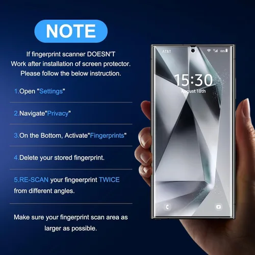 Miniatura 8 de X-it Protector de pantalla para Samsung Galaxy S23 Ultra/S22 Ultra, privacidad [alineación automática/eliminación de polvo], sin burbujas