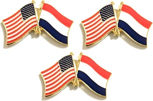 Miniatura 119 de 3 Pines de solapa con banderas de Estados Unidos y países internacionales, paquete de 3 pines dobles con diseño de banderas de Estados Unidos