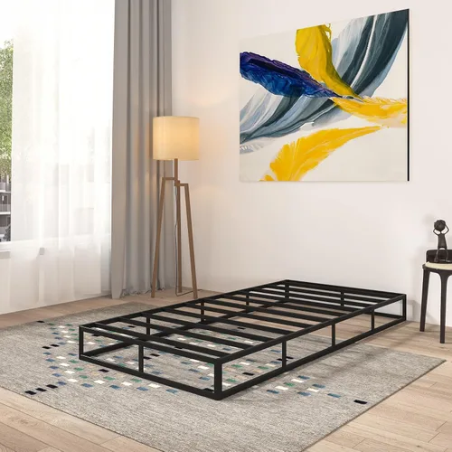 Miniatura 6 de Qingzhou - Bases de somier para cama individual, somier metálico de 7 pulgadas de altura solo para cama individual, base de colchón resistente con 7