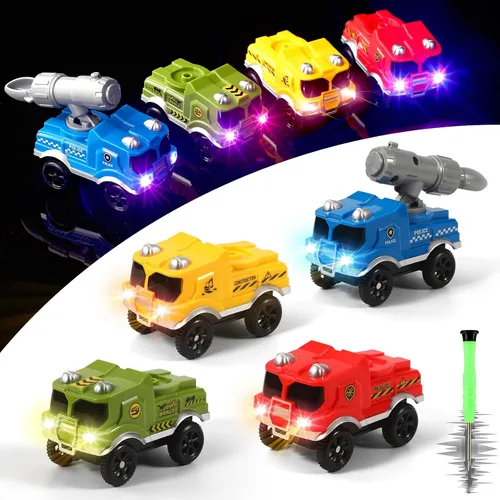 Miniatura 8 de Save Unicorn Solo repuesto para autos de pistas, carriles que brillan en la oscuridad, accesorios para pistas de automóvil con 3 luces LED