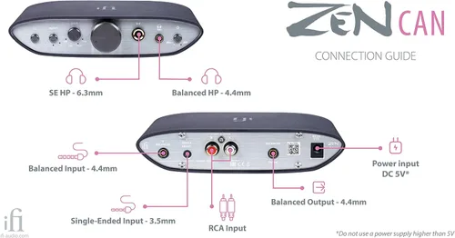 Miniatura 5 de iFi ZEN CAN - Amplificador de auriculares de escritorio equilibrado y preamplificador con salidas de 0.173 in (pin del Reino Unido)
