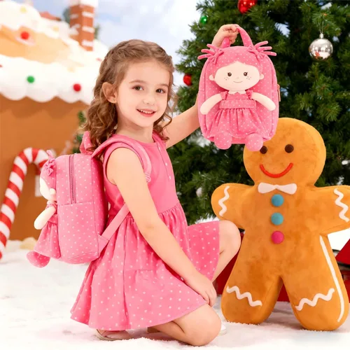 Miniatura 3 de Onetoo Mochila para niños pequeños, regalos de regreso a clases, mochilas para niñas y niños con muñecas de bebé ligeras y suaves en vestido