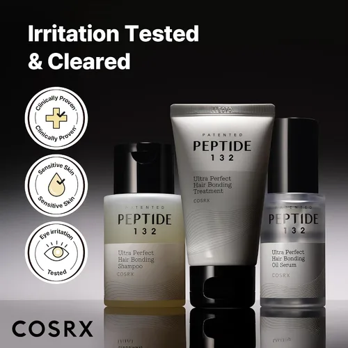 Miniatura 4 de COSRX PEPTIDE-132 - Mini kit de vinculación para el cabello – Champú y tratamiento de tamaño viaje + suero de aceite de tamaño completo, juego