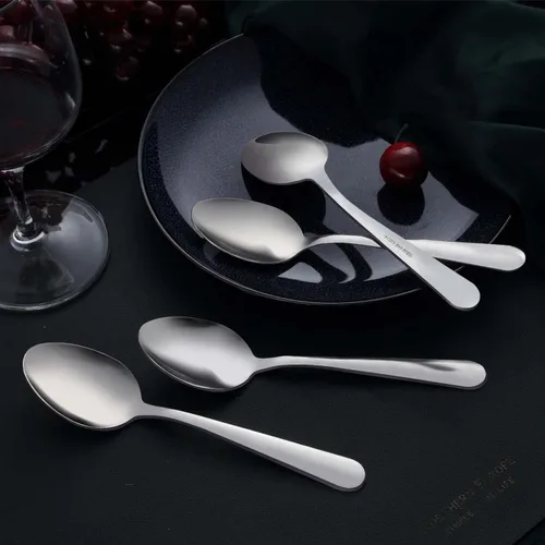 Miniatura 7 de Unokit - Juego de 24 cucharas de té – Cuchara de acero inoxidable de 6.7 pulgadas, postre, mesa, cucharas de cubiertos solo para el hogar, cocina