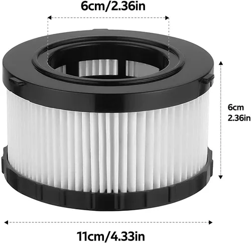 Miniatura 2 de Paquete de 4 filtros HEPA DC5151H de repuesto para aspiradora en seco y húmedo DEWALT DC5151H DC515 DCV517
