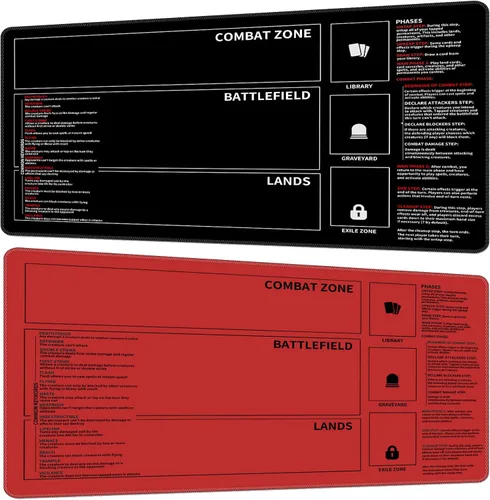 Miniatura 12 de Tapete de juego para MTG Playmat con zonas, 24 x 14 pulgadas, tapete de juego TCG ideal para MTG Playmat Game Trading Board, impresión original