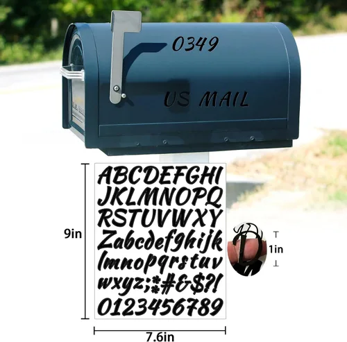 Miniatura 3 de 710 piezas de 10 hojas de calcomanías de letras, autoadhesivas, impermeables, de 1 pulgada, calcomanías de vinilo para números de buzón, calcomanías