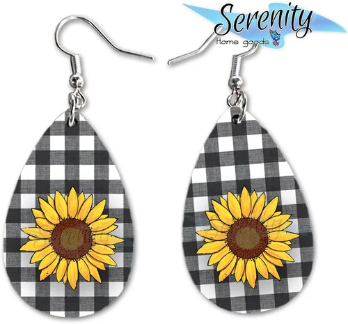 Miniatura 20 de Van Gogh - Juego de aretes colgantes divertidos Lindos aretes de joyería para niñas y mujeres Impresión de doble cara Regalo de cumpleaños