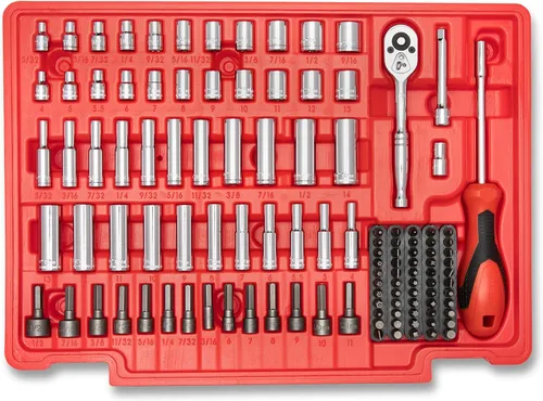 Miniatura 7 de Crescent CTK229C - Juego de herramientas manuales de mecánica de accionamiento de 229 piezas de 1/4", 3/8" y 1/2" con estuche de almacenamiento de 3