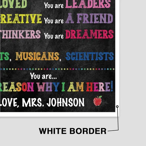 Miniatura 3 de Póster personalizado de reglas del aula, personalizado cuando entras en este aula, póster motivacional positivo inspirador para profesores, CRP001