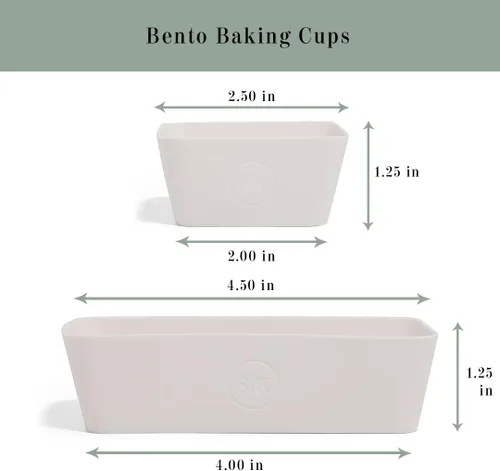 Miniatura 2 de The Silicone Kitchen Taza de Silicona Reutilizable para Hornear Bento, No Tóxica, Sin BPA, Apta para Lavavajillas, Accesorios de Caja Bento